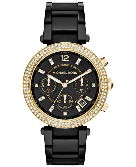 women michael kors black watch|Michael Kors watches all black.